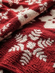 Fototapeta premium Knitted Blanket Close-Up