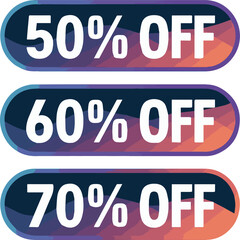 gradient price drop label set vector art illustration