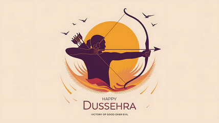 Fototapeta premium Happy Dussehra, Indian. Dussehra, festival, Poster, Banner, 