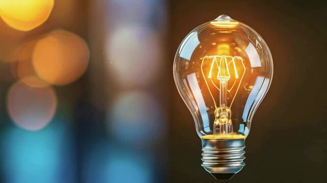 light bulb on a dark background