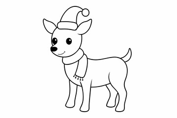 Funny Christmas Baby Reindeer  Vector Illustration, Logo Icon, SVG, Cut Files for Cricut & Silhouette