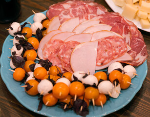 Sliced meat with vegetables