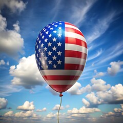 A balloon with the american flag on it