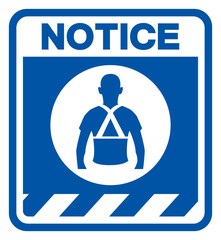 Notice Wear Back Support Symbol Sign, Vector Illustration, Isolated On White Background Label. EPS10