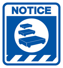 Notice Paint Trolley Parking Symbol Sign, Vector Illustration, Isolate On White Background Label. EPS10