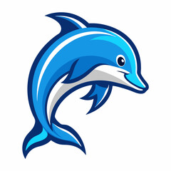 Dolphin logo vector illustration on white background