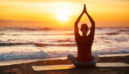 Morning Yoga by the Ocean