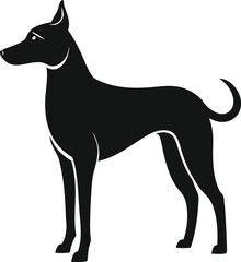A Dog Silhouette Vector Style Illustration