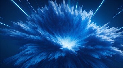 Abstract blast, blue background