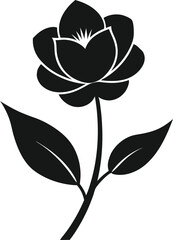 A Flower Silhouette Vector Style Illustration