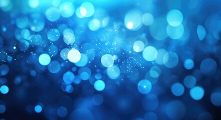 Soft Blue Abstract Bokeh Light Background Design