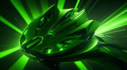 abstract blast, green background