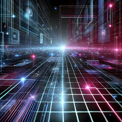 FUTURISTIC NEON MATRIX