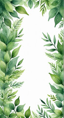 Fototapeta premium green leaves border