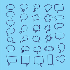 Cute doodle-style speech bubble,  vector illustration, postcard, poster, print, sticker on a children's T-shirt, sticker, social media design, the ability to change color and size.
