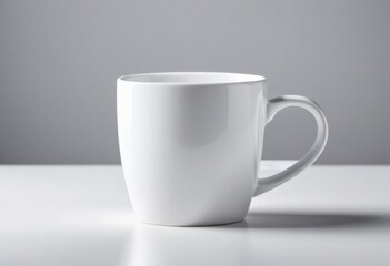 Fototapeta premium white mug mockup on light background. ai generated. ai