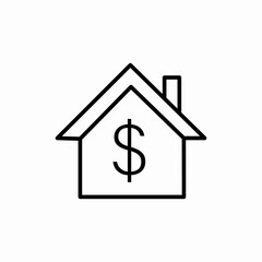 real estate price icon sign vector