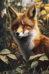 Fototapeta premium Fox in Woods