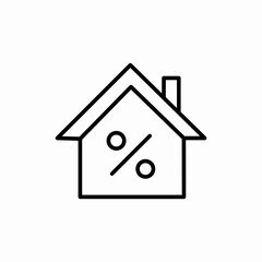 real estate percent icon sign