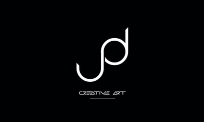 JD, DJ, J, D abstract letters logo monogram