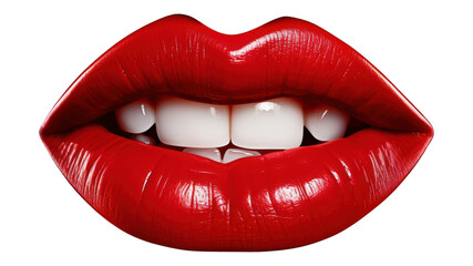 Obraz premium PNG Lips lipstick white perfection.