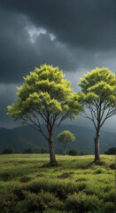 Obraz premium tree on the hill