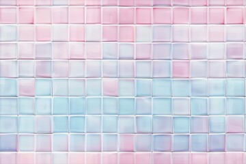 A textured background featuring a grid of pastel-colored tiles in shades of pink and blue, creating a soft and calming visual effect.