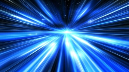 Obraz premium Blue Light Speed Lines, Abstract, Background, Motion, Speed