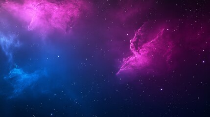 Obraz premium Cosmic Nebula in Pink and Blue Hues, Stars, Space, Galaxy, Universe, Nebula, Astronomy
