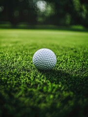 Golf Ball on Lush Green Field