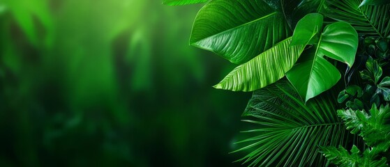  A vibrant jungle teeming with lush, leafy plants grows alongside a sunlit wall Sunbeams penetrate the foliage