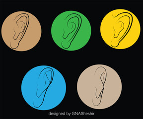 illustration of a set of ears