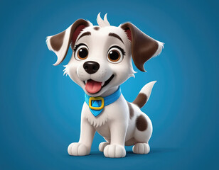puppy dog adorable cartoon style 3d realistic cartoons 3d render 3d illustration