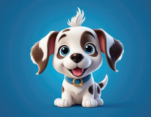 little dog adorable cartoon style 3d realistic cartoons 3d render 3d illustration