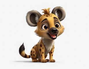 hyena realistic cartoon adorable cartoon style 3d realistic cartoons 3d render 3d illustration