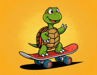 cartoon illustration turtle adorable cartoon style 3d realistic cartoons
