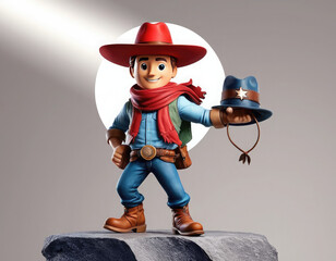 3d adventurer with a helmet adorable cartoon style 3d realistic cartoons
