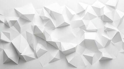 Obraz premium Abstract White Geometric Background with 3D Texture