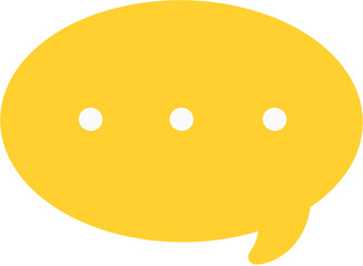 Fototapeta premium 노란색 입력중 말풍선