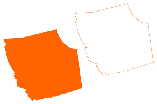 Gemert-Bakel municipality (Kingdom of the Netherlands, Holland, North Brabant or Noord-Brabant province) map vector illustration, scribble sketch Gemert Bakel map