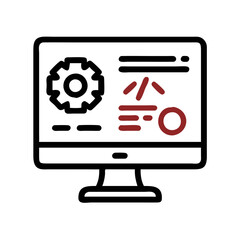 Programming symbols with computer screen vector art