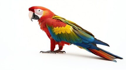 Obraz premium A Scarlet Macaw with Vibrant Red, Yellow, and Blue Feathers
