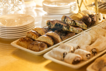 Close-Up of Assorted Pastries and Cookies on a Table..