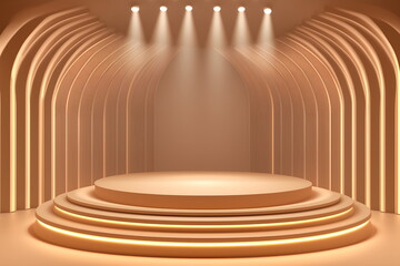 Minimalistic podium pastel colors, design product mock up with copy space