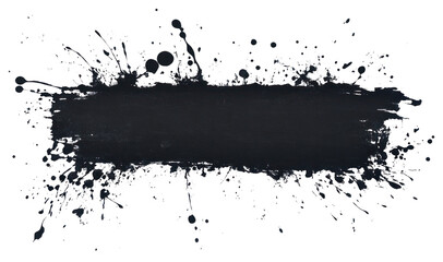 Ink splatter splash background effect white.