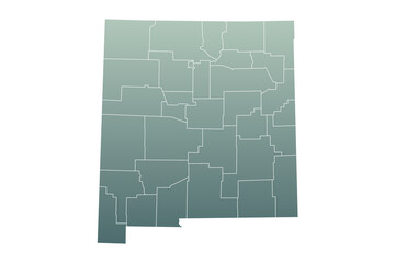 New Mexico administrative map. counties map of New Mexico, blank Map, empty map of New Mexico