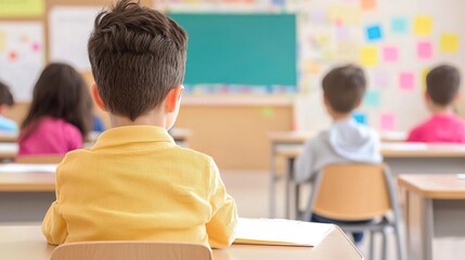 an inner-city school classroom with students actively engaged in learning activities.
