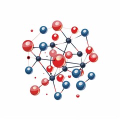 Atomic Structure Molecular in Modern Digital Style