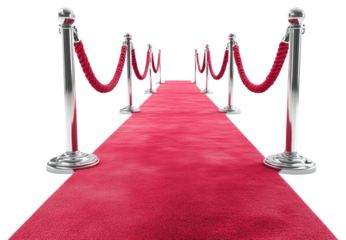 PNG Red carpet with ropes premiere luxury event.
