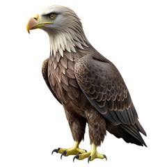 Fototapeta premium A majestic eagle with striking features, showcasing its powerful build and keen gaze, representing freedom and wildlife.